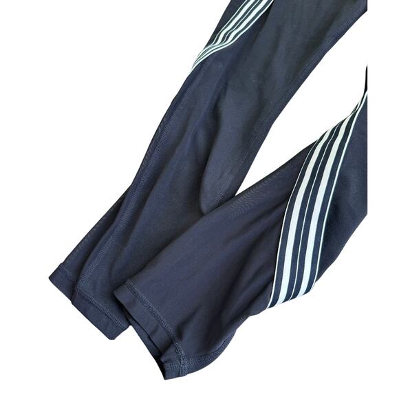Athleta Side Stripe Salutation 7/8 Legging, Mesh Accent, Black/White, SMALL - Picture 2 of 7